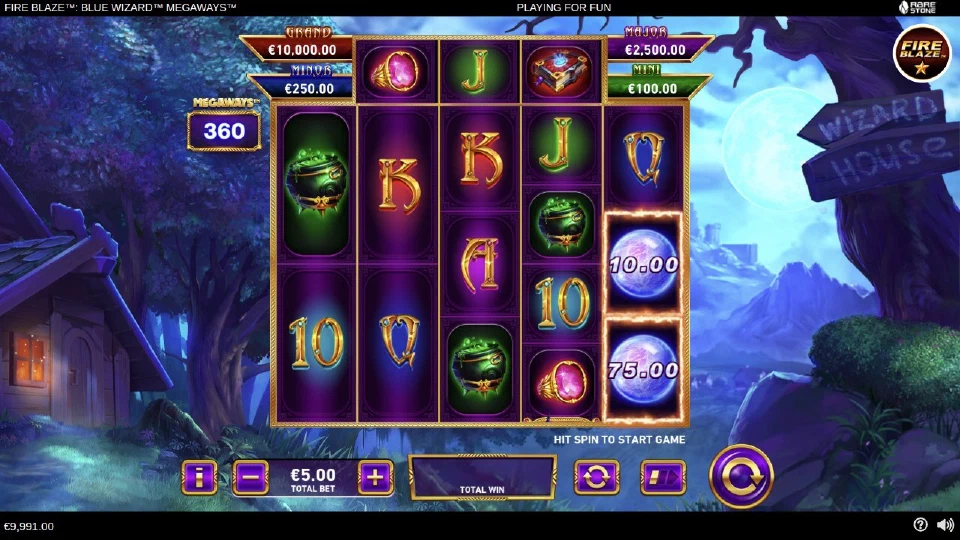 Blue Wizard Megaways como referencia para distinguir versiones en un casino